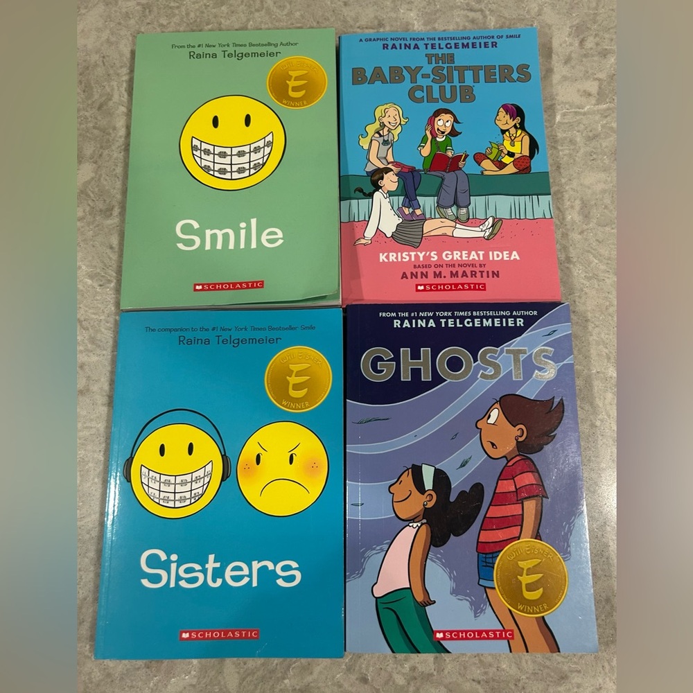 Raina Telgemeier Graphic Novel Books set of 4 EUC